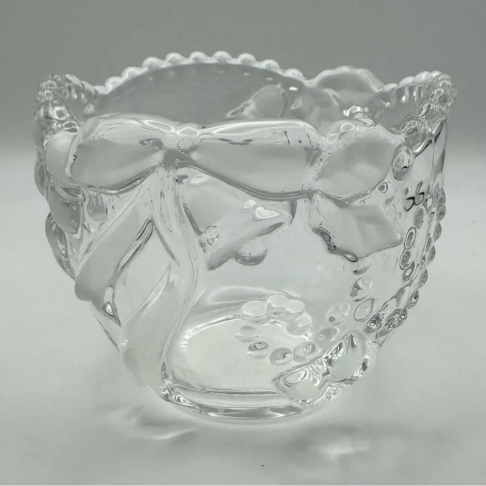 Vintage Glass Christmas Candy Dish - Picture 3 of 4